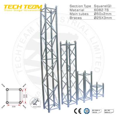 12 12 Inch Portable Lighting Trussing , 12 12 Roof Truss